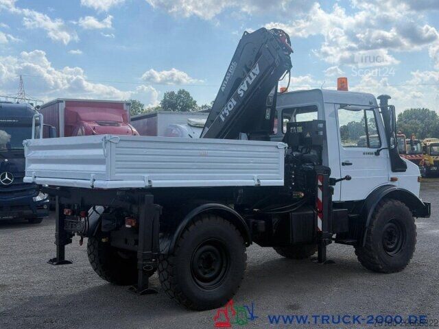 Vrachtauto met open laadbak Unimog U1450 Atlas 105.1 Fernbedieung 5t. Traglast 1.Hd