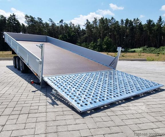 Trailer with open flatbed Martz Universal Anhänger 3,5t  507x210cm Hochlader Maschinenanhänger