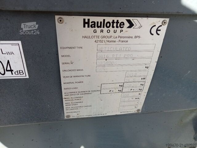 Knikarm werkplatform Haulotte HA16 RTJ PRO (16m)