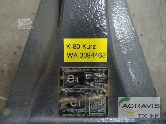 Deli in dodatna oprema Fendt ZUGKUGELKUPPLUNG K 80