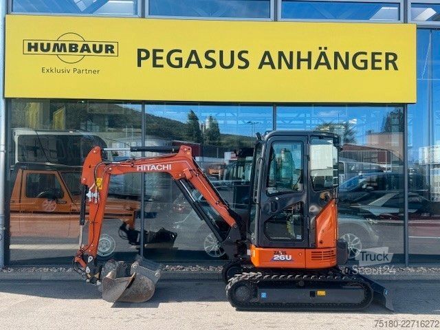 Minirýpadlo HITACHI ZX26U-6 Minibagger Bagger 2,7t.  BJ 2025