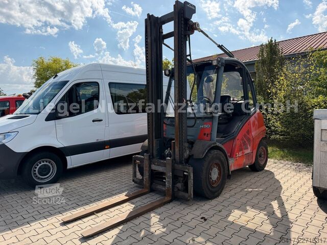 Фронтальный погрузчик-вилочный LINDE H 50T-01 *Seitenschieber*2010*Autogas