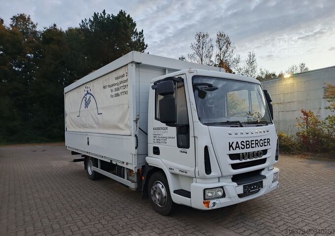 Vrachtwagen met laadbak Iveco Eurocargo 75E18 Getraenkeaufbau