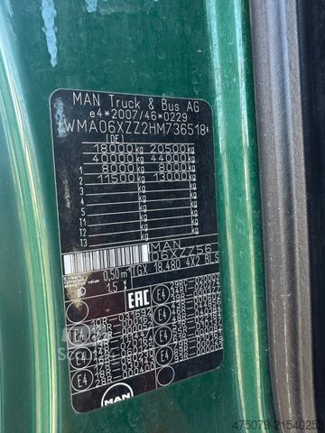 Standard tractor unit MAN TGX 18.480 XLX / Kipphydraulik / Retarder