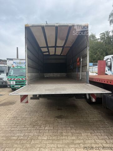 Platós teherautó ponyvával MERCEDES-BENZ Atego 1223, TÜV bis 04/27, LBW, erst 384 Tkm