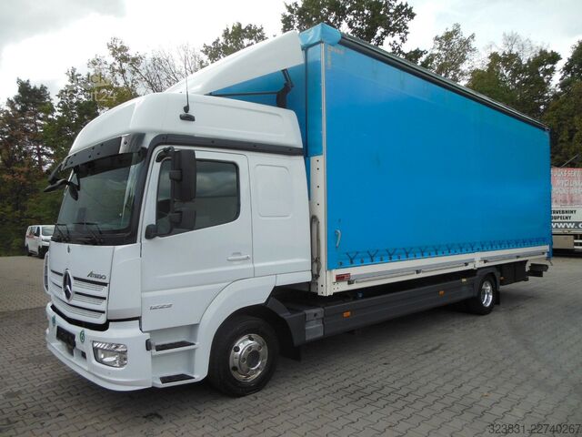 Φορτηγό πλατφόρμα με μουσαμά MERCEDES-BENZ 1223 Atego, 19 Paletten, Garantie, TOP-ZUSTAND!!