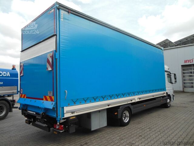 Φορτηγό πλατφόρμα με μουσαμά MERCEDES-BENZ 1223 Atego, 19 Paletten, Garantie, TOP-ZUSTAND!!