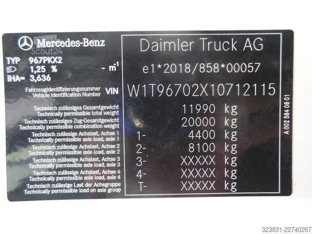 Φορτηγό πλατφόρμα με μουσαμά MERCEDES-BENZ 1223 Atego, 19 Paletten, Garantie, TOP-ZUSTAND!!