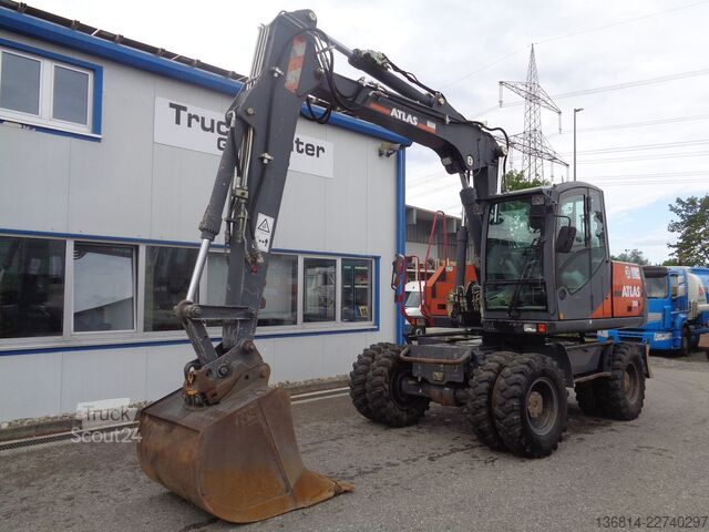 Excavator pe roți ATLAS 150W Lehnhoff MS10-3 + Schaufel Klima