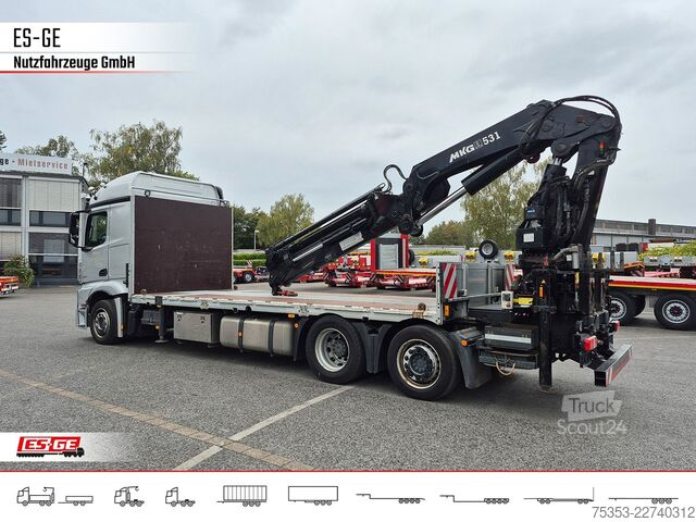 Valník MERCEDES-BENZ 2546 L 6X2 ACTROS, Pritsche, MKG HLK 531