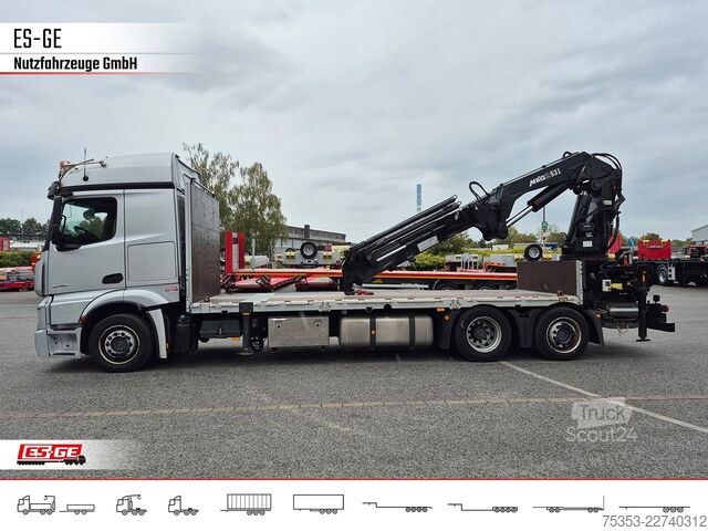 Valník MERCEDES-BENZ 2546 L 6X2 ACTROS, Pritsche, MKG HLK 531