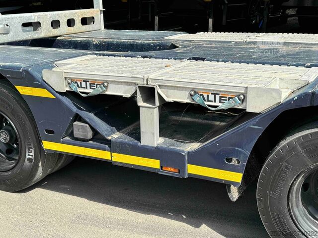 Semiremorcă cu platformă joasă GOLDHOFER Tele, Radmulden, Baggerstielmulde, MIETEN?