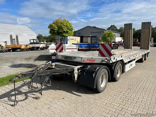 Remorque porte-engins surbaissée FLIEGL VTS 400 4-Achs Tieflader Parabel Hydraulik