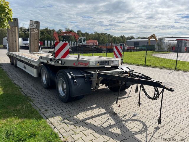 Remorque porte-engins surbaissée FLIEGL VTS 400 4-Achs Tieflader Parabel Hydraulik