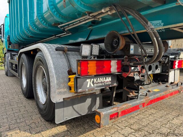 Kampós konténerszállító teherautó MERCEDES-BENZ 2632 Actros 6x4 Meiller Abroller KRAN Salzstreu