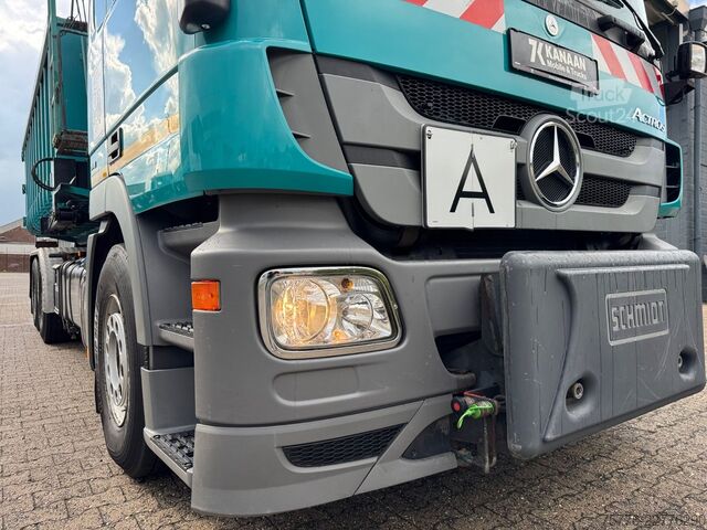 Kampós konténerszállító teherautó MERCEDES-BENZ 2632 Actros 6x4 Meiller Abroller KRAN Salzstreu