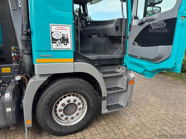 Kampós konténerszállító teherautó MERCEDES-BENZ 2632 Actros 6x4 Meiller Abroller KRAN Salzstreu