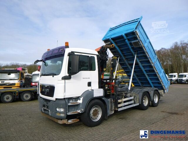 Автомобил с кран M.A.N. TGS 26.400 6X4 tipper + Palfinger PK15002