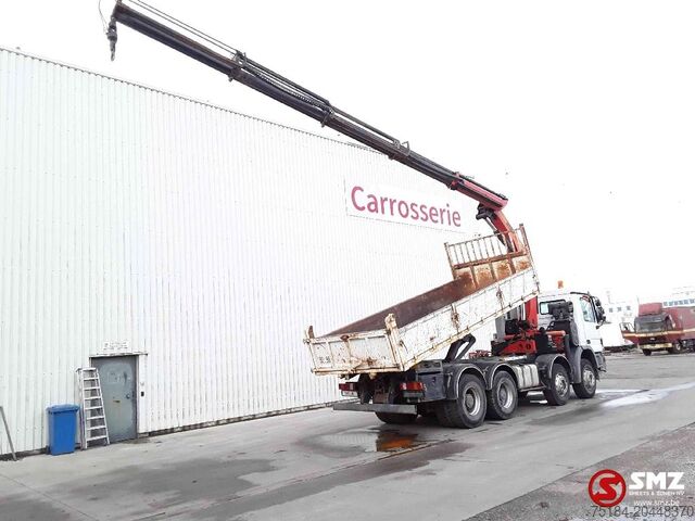 Tipper avec grue Mercedes Actros 4144 palfinber pk2002/4Ext remote