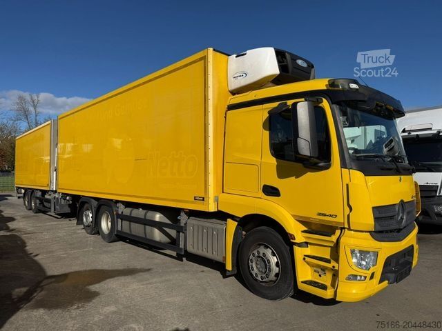 Camion frigorifique MERCEDES-BENZ ANTOS 2540 L Kühlkoffer 8,2 m LBW 2 T+Anhänger