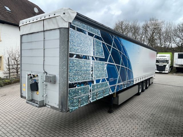 Atvērta puspiekabe ar tentu SCHMITZ CARGOBULL SCB*S3T SCS24/L-13.62EB Plane RSAB 2x Liftachse