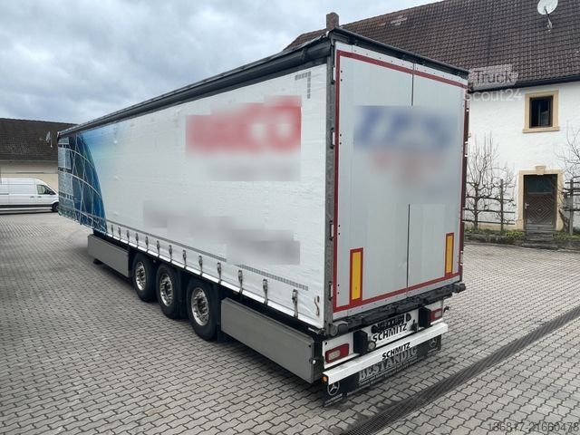 Atvērta puspiekabe ar tentu SCHMITZ CARGOBULL SCB*S3T SCS24/L-13.62EB Plane RSAB 2x Liftachse