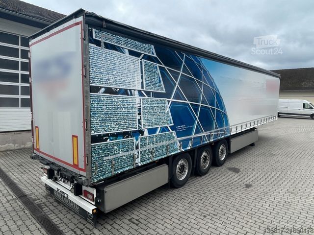 Atvērta puspiekabe ar tentu SCHMITZ CARGOBULL SCB*S3T SCS24/L-13.62EB Plane RSAB 2x Liftachse