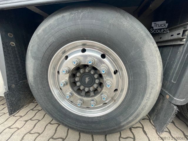 Atvērta puspiekabe ar tentu SCHMITZ CARGOBULL SCB*S3T SCS24/L-13.62EB Plane RSAB 2x Liftachse