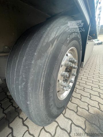 Atvērta puspiekabe ar tentu SCHMITZ CARGOBULL SCB*S3T SCS24/L-13.62EB Plane RSAB 2x Liftachse