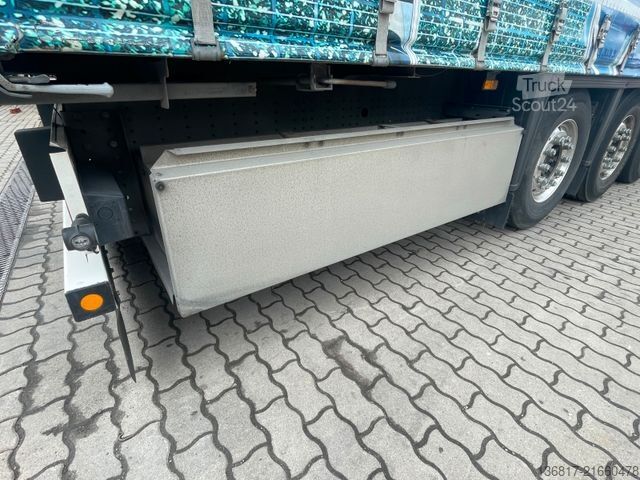 Atvērta puspiekabe ar tentu SCHMITZ CARGOBULL SCB*S3T SCS24/L-13.62EB Plane RSAB 2x Liftachse