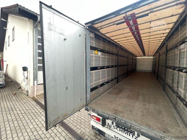 Atvērta puspiekabe ar tentu SCHMITZ CARGOBULL SCB*S3T SCS24/L-13.62EB Plane RSAB 2x Liftachse