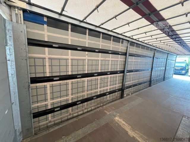 Atvērta puspiekabe ar tentu SCHMITZ CARGOBULL SCB*S3T SCS24/L-13.62EB Plane RSAB 2x Liftachse