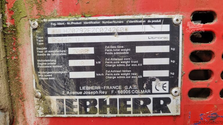 Demolition Excavator Liebherr R 944 C V Litronic with long demolition boom (21m), variable-angle boom and 2 buckets