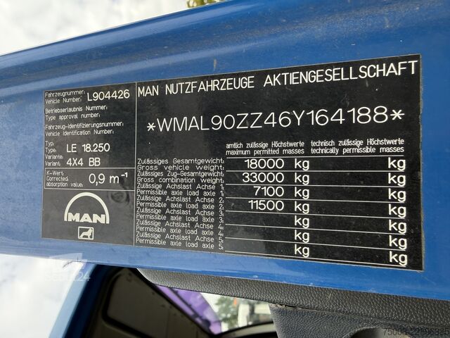 Trīspusējs kravas pašizgāzējs MAN LE 18.250 4X4 BB Meiller