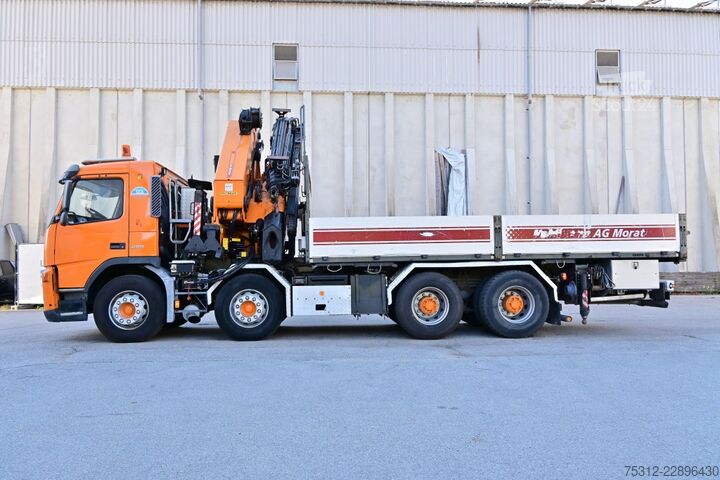 Φορτηγό με επίπεδη καρότσα Volvo FM420  Palfinger PK72002+Jib 26m Seilwinde GHydr.