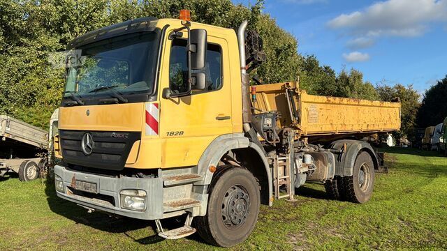 Tristrani prekucnik Mercedes-Benz Axor 2 1828 4x2 Kipper Meiller Kran HIAB