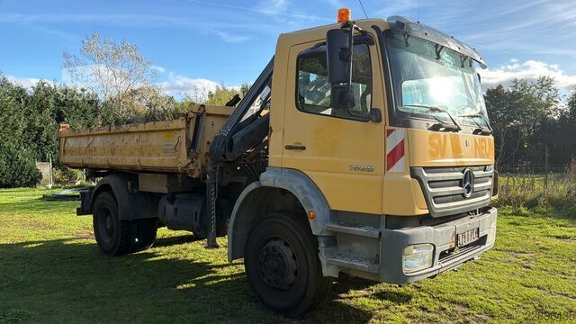 Tristrani prekucnik Mercedes-Benz Axor 2 1828 4x2 Kipper Meiller Kran HIAB