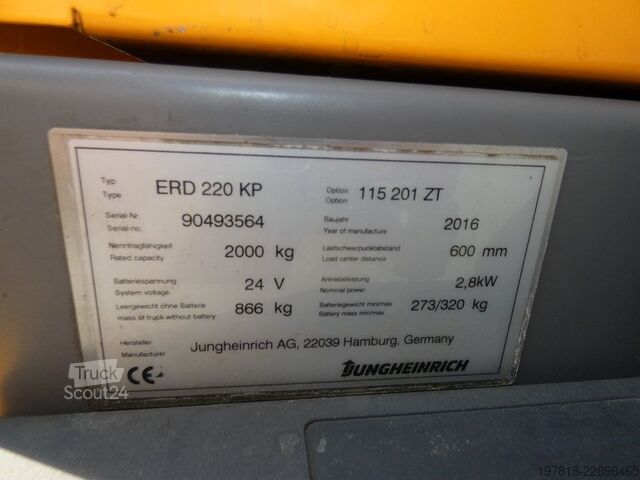 Wózek podnośnikowy ręczny Jungheinrich ERD 220
