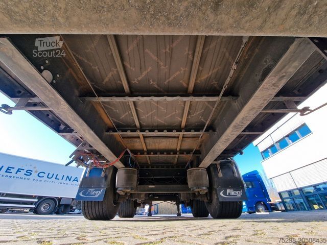 Åben sættevogn med presenning FLIEGL SZS320 / Hubdach / 6.500 kg / Mega
