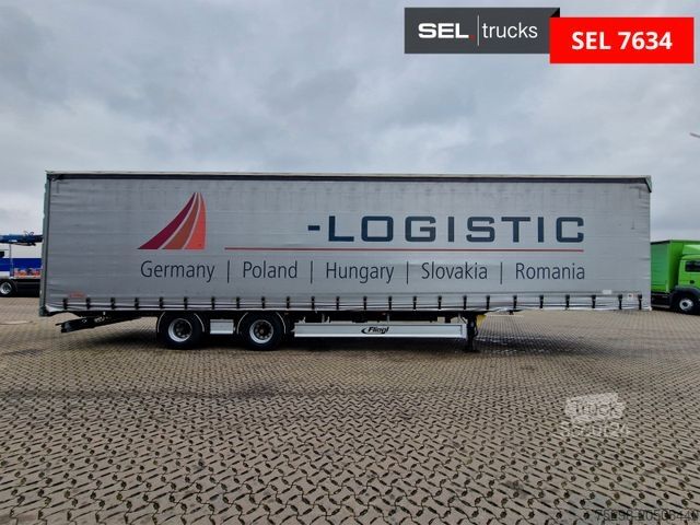 Åben sættevogn med presenning FLIEGL SZS320 / Hubdach / 6.500 kg  / Mega