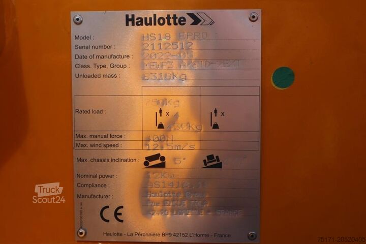 Elevador de tijera Haulotte HS18EPRO Unused, Valid Inspection, Full Electric 4
