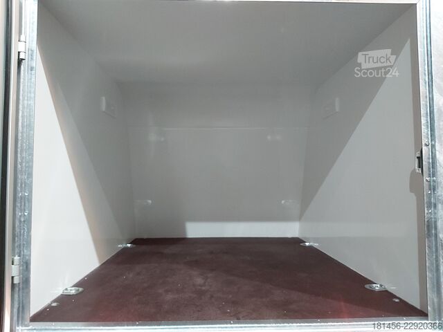 PKW-Anhänger Tomplan aero Isokoffer Mini TF2 145x110x90cm 750kg 100km/H Reling Trittbretter Neu verfügbar