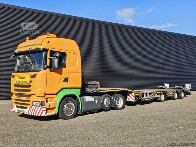 Standard-SZM Scania R410 6x2 RETARDER + NOOTEBOOOM SEMI TRAILER