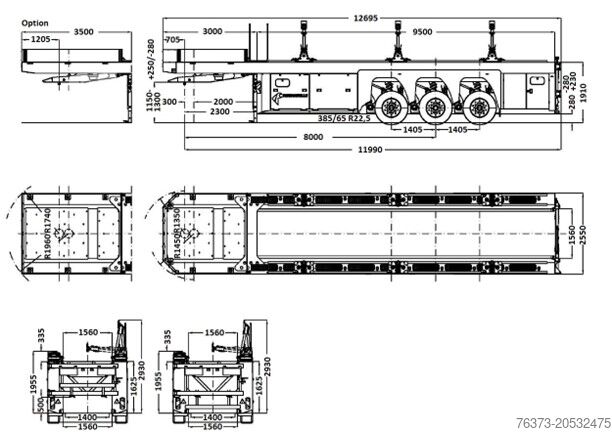 Sættevogn med lavt læs Faymonville 3-Achs-Beton-Innenlader-PrefaMAX