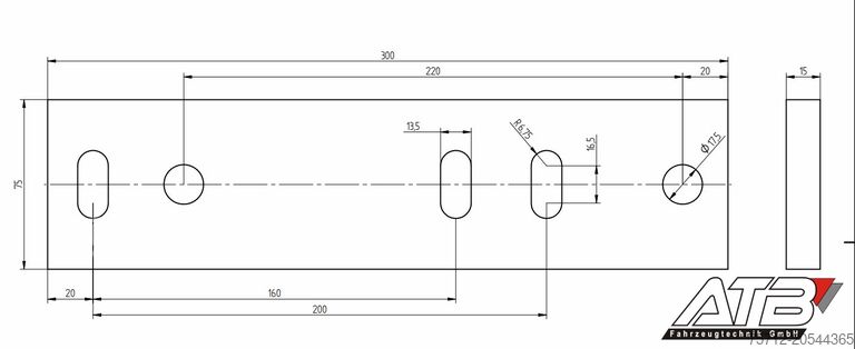 Anhänger ATB ALKO Höherlegungs / Adapterplatte 15mm