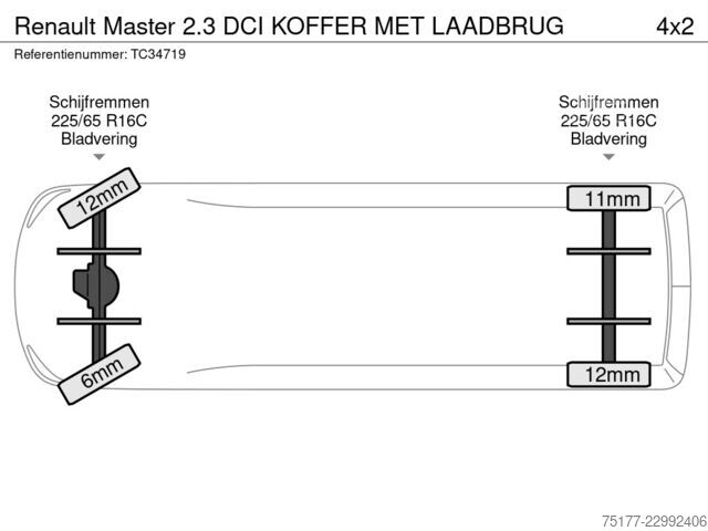 Renault Master 2.3 DCI furgone cassonato con sponda idraulica Renault Master 2.3 DCI KOFFER MET LAADBRUG