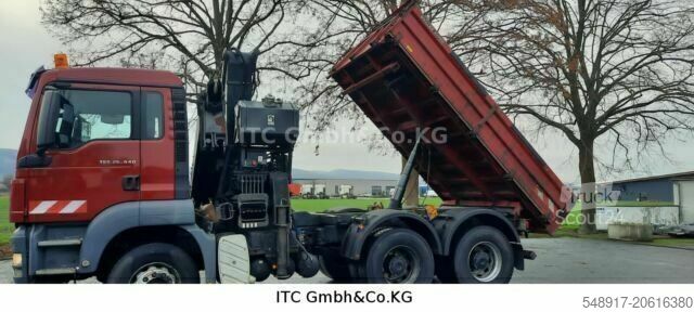 Kipper met kraan MAN 26.440TGS Kipper+Kran Meiller/Stahl