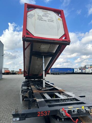 Container transportation Van Hool 20FT Tipping-chassis (20 degrees tipping angle,...