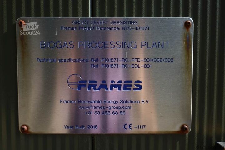 Aggregaat  FRAMES Biogas Processing Plant Complete Biogas Pro