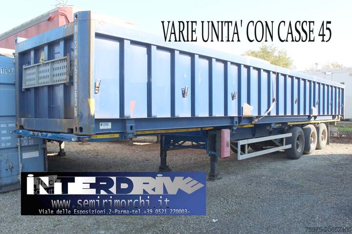 Poluprikolica sa pomičnim sandukom acerbi semirimorchio portacontainer e casse 45
